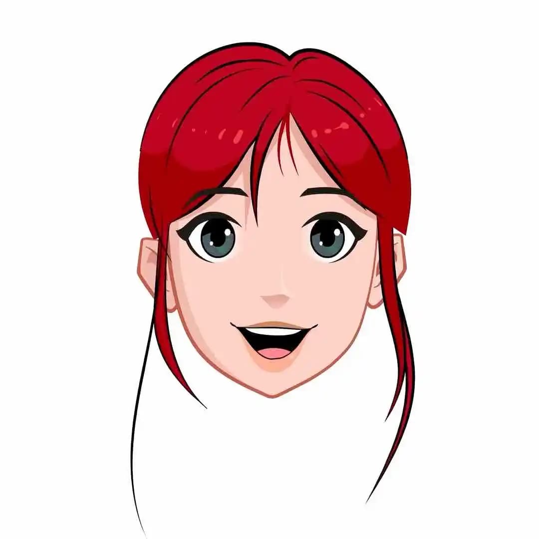 A female doctor animated face expression vector cartoon character AKA Akira